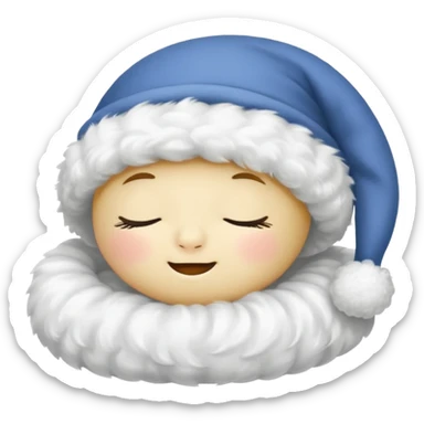 Half moon with sleeping hat sticker