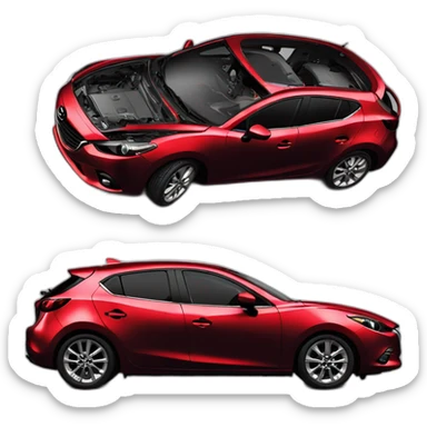 2014 mazda3 hatch soul red no front plate sticker