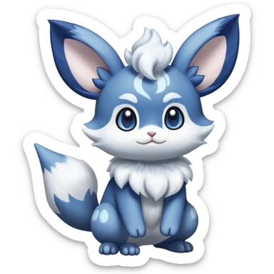 Meowstic-Minccino-Espurr-Fakémon-hybrid-creature (full body)  sticker