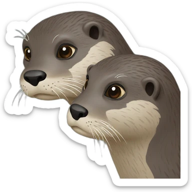 two-otters-nesting sticker
