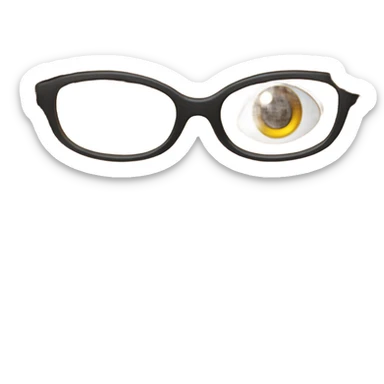 Fille a lunettes cheveux bouclés châtain sticker