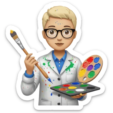 un professeur d'arts plastiques sticker