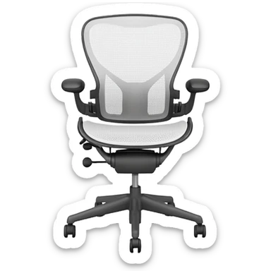 white sayl herman miller ergonomic chair sticker