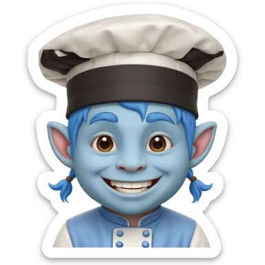 troll the blue chef sticker
