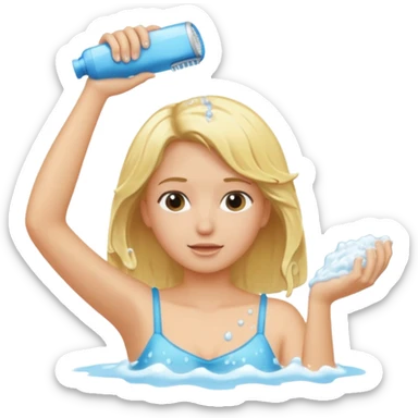 shampooing hair sticker