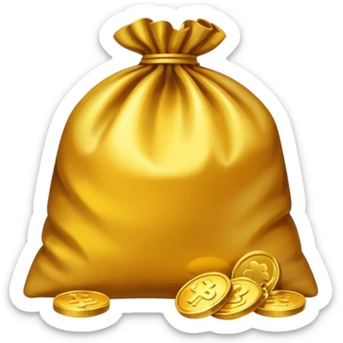 a bag of money and interest on it sticker
