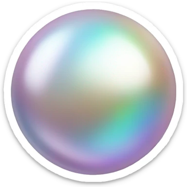 Iridescent pearl   sticker