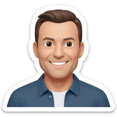 Middle aged pleasant man sticker