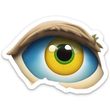 vidigal favela in rio de janeiro and a giant eye in the sky observing it sticker