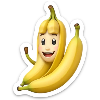Banana animated character sticker
