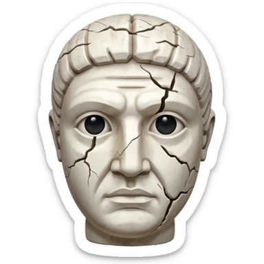 ancient greece marble sculpture head sticker