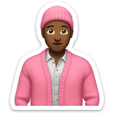 Pink cardigan sticker