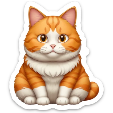 Fat cat sticker