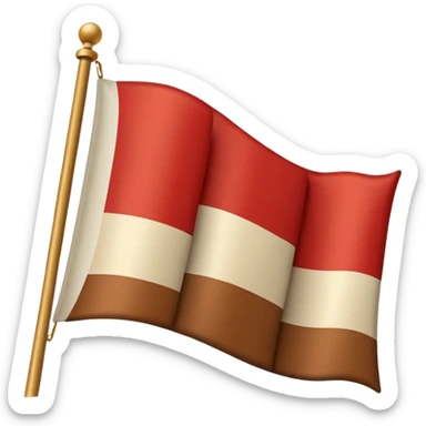 Indonesian flag but poop in mid sticker