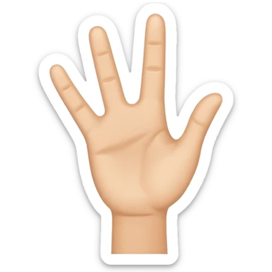 fingers of the hand waving emoji sticker