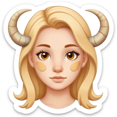 Capricorn girl wearing acne patches sticker