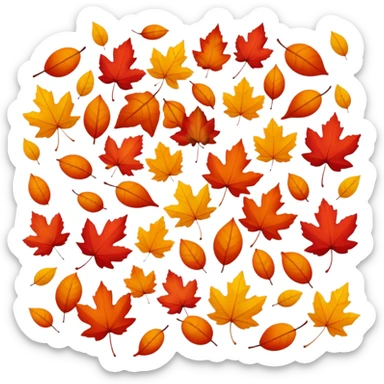 Autumn leaves sticker