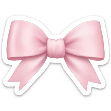 Light pink bow sticker