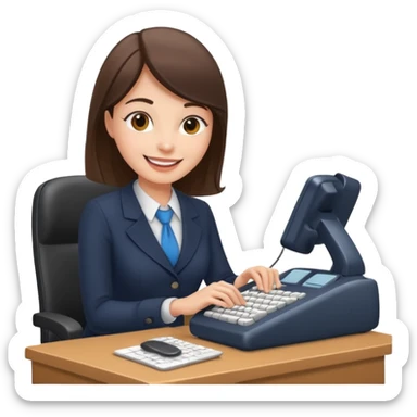 Administrative Assistant Typing And Answering Phones sticker