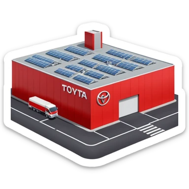 red toyota Distribution centre sticker