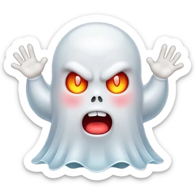 cute ghost angry sticker