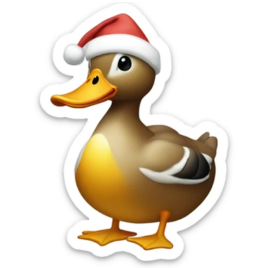 Christmas duck sticker