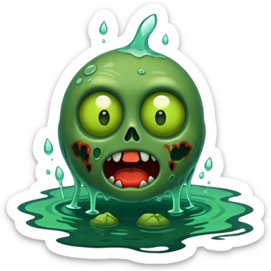 Zombie green ponda  sticker