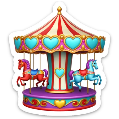 heart carnival  sticker