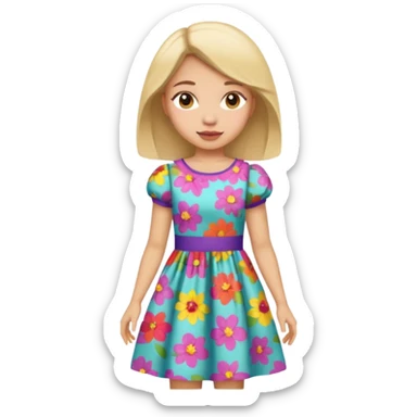 دختر با لباس sticker