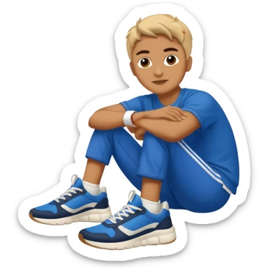 Tiburon + zapatillas con los pies italiano sticker