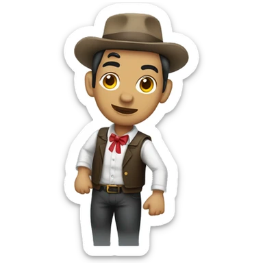 Cantinflas caminando sticker