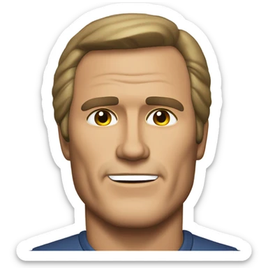 Close up real life picture of Lee Majors sticker