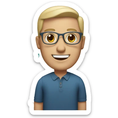 a white male teacher surrounded by sea creatures  sticker