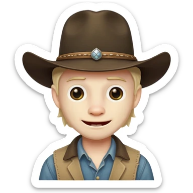 toothless hillbilly dogman wearing a stetson sticker