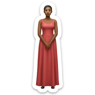 woman full length in dress photorealistic serious sticker