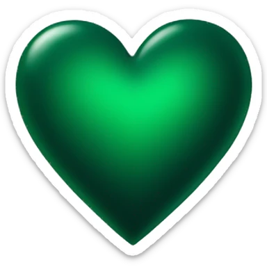 Dark green heart sticker