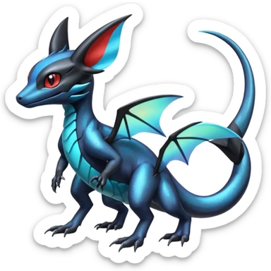Shiny Salandit-Salamence-Umbreon-Trico-Noivern-Noibat-Hybrid (Full body) sticker