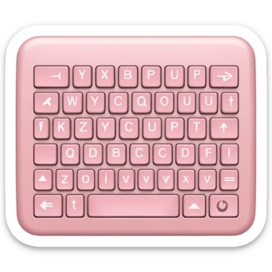 light pale pink Keyboard Shortcut sticker