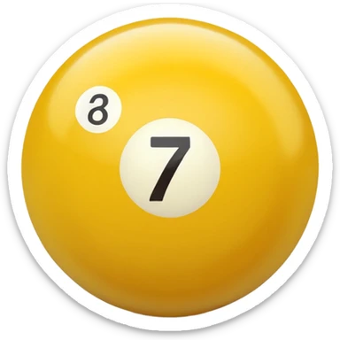 7 numbered billiard ball  sticker