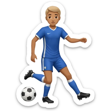 person with soccer ball at foot sticker