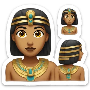 egyptian, questioning sticker
