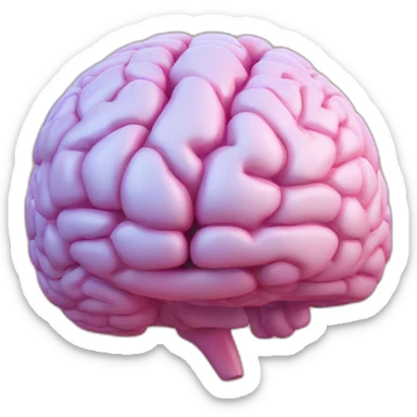 A 3D brain 🧠 modal  sticker