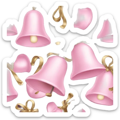 Light pink Christmas bells sticker