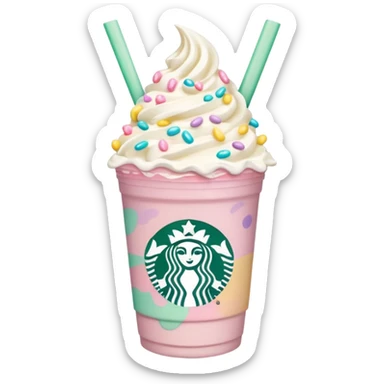 Easter themed Starbucks Frappuccino sticker
