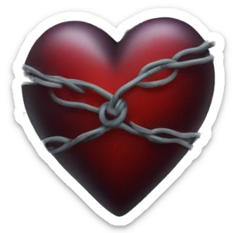 gothic heart with barbed wire sticker