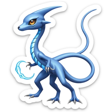  Slim Nimble Long-tailed Whip-fast Flexible Pokémon-Fakémon-Digimon-Creature, (full body) sticker