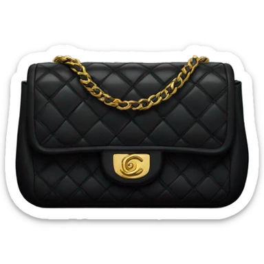 Black Chanel purse sticker