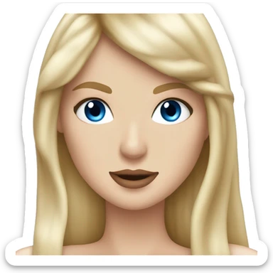 taylor swift with blue eyes and straight blonde hair singing sticker
