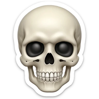 Create a skull ☠️ but without the crossbones sticker