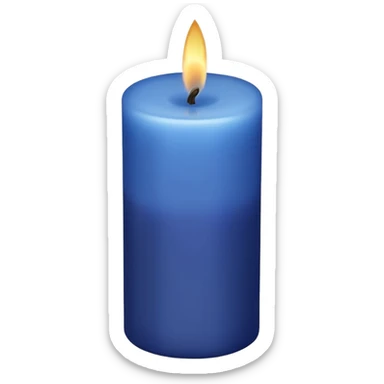 Indigo candle sticker
